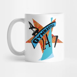 24/7 orange and blue star Mug